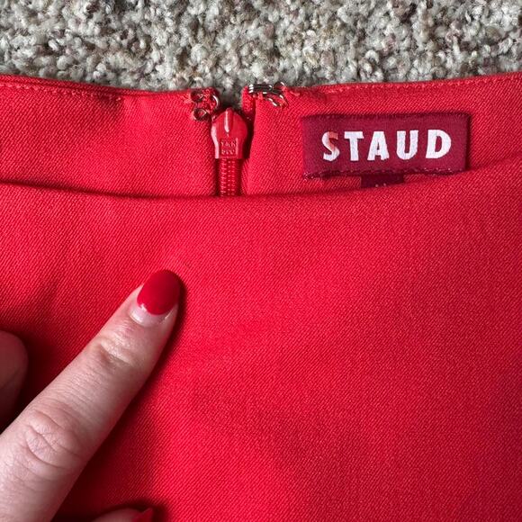 Staud Sheila Mini Dress in Tomato size M - Picture 6 of 7